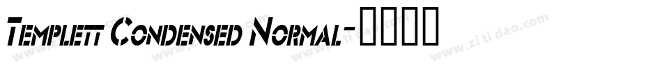 Templett Condensed Normal字体转换